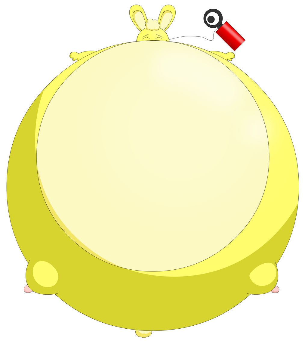 Inflated Cuddles the rabbit HTF by Estelarbunny on DeviantArt