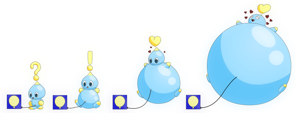 Cheese the Chao inflated inflation by Estelarbunny on DeviantArt