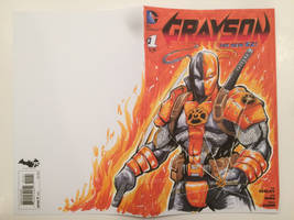 Orange Lantern Deathstroke by Marcos Medina