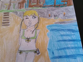 Linkle at the beach
