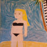 Botw Zelda in a black bikini