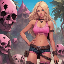 A huntress ready to fight