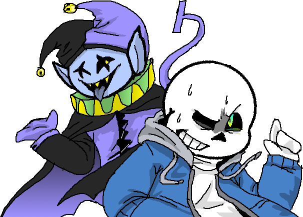 Sans vs Jevil png by OnesLightedPath on DeviantArt