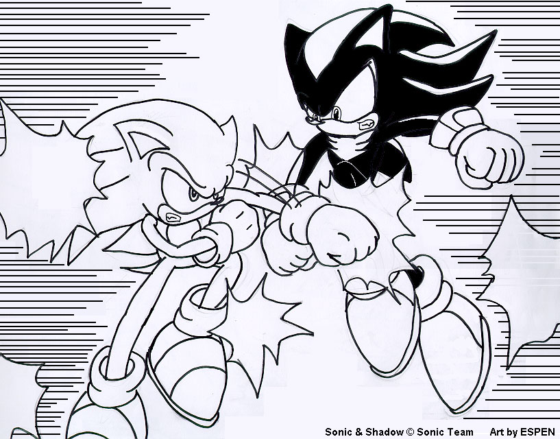 Dark Sonic Outline by grim-zitos on DeviantArt