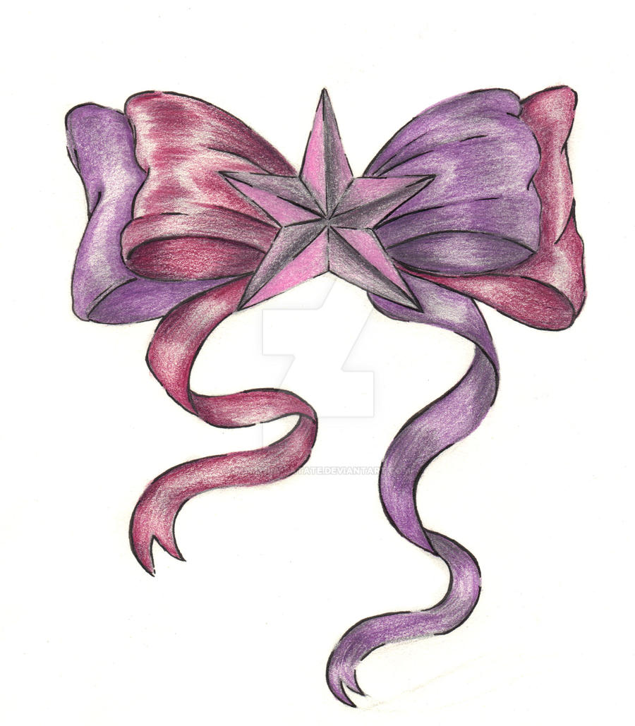 Satin bow for tattoo design