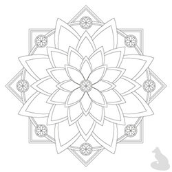 Animated Floral Coloring Book Page Design