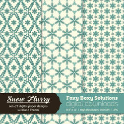 Snow Flurry - Set of 3 Digital Paper Designs