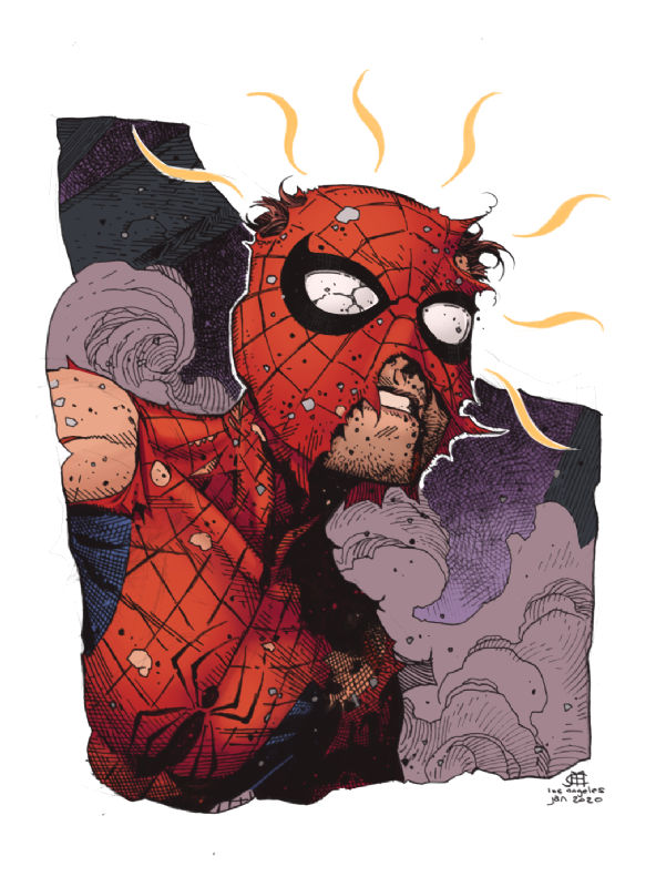Battle Damaged Spider-Man by Jim Cheung by LukeGroundflyer on DeviantArt