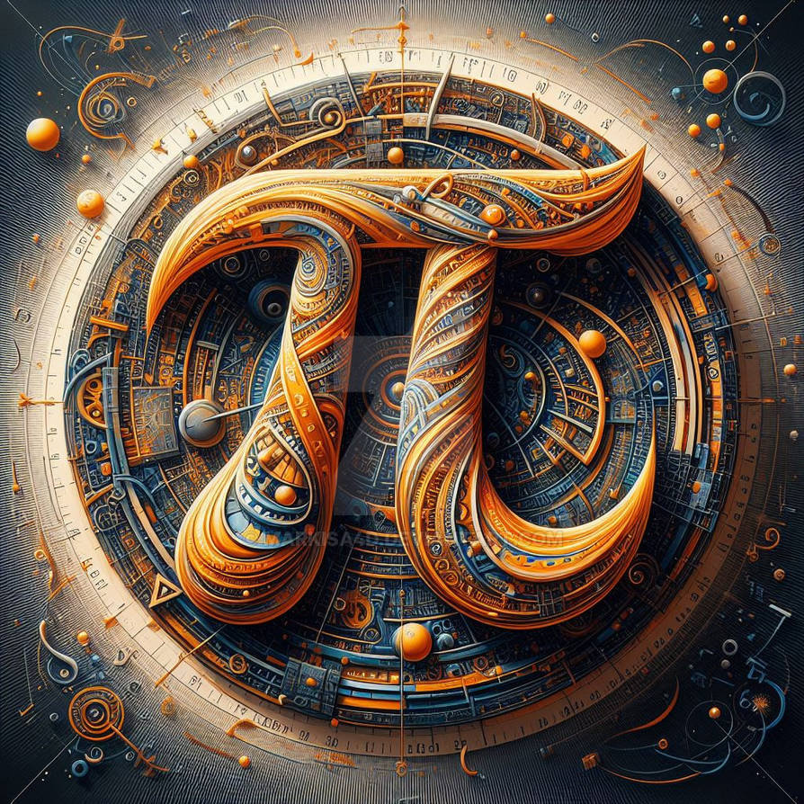 The mathematical constant pi represented in a crea by markisa4d on ...