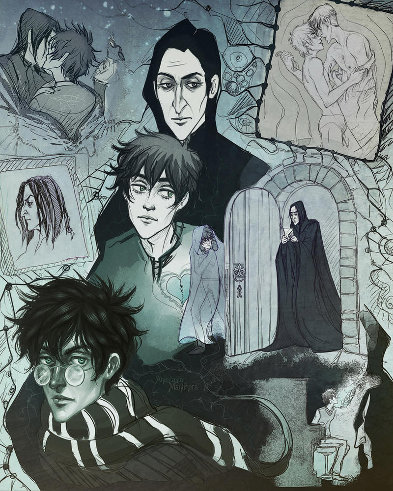 Snarry Library snarry_sketch_3 by AnastasiaMantihora on DeviantArt