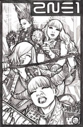 Comissions - 2NE1 pinup by AdrianaMelo