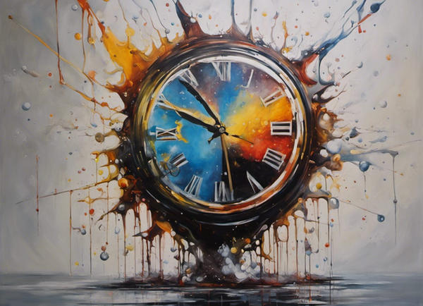 Painting, clock by shyart234 on DeviantArt