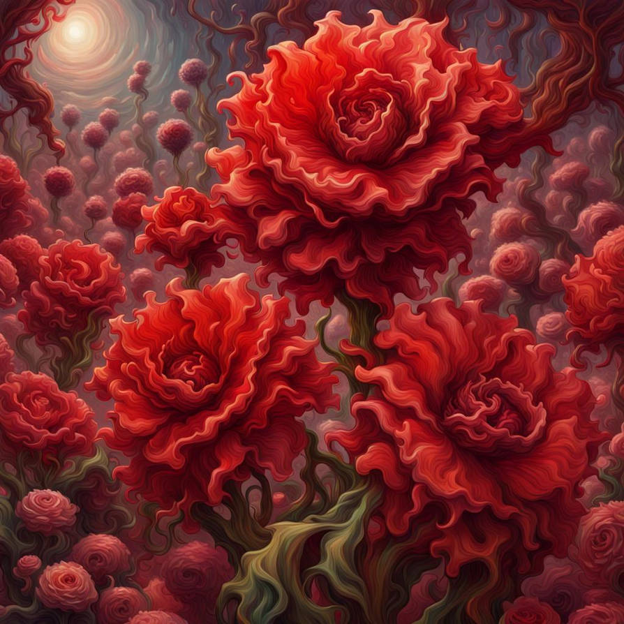 red flowers by shyart234 on DeviantArt