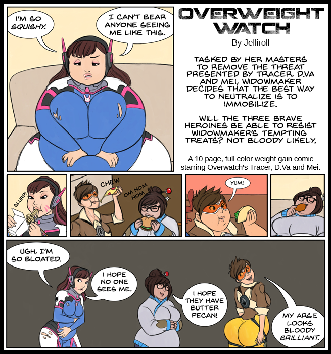 Overwatch weight gain comic by mcoddles on DeviantArt.