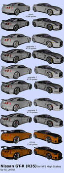 Nissan GT-R (R35) NFSHS models