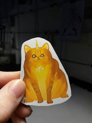 Sticker- Unicorncats. Gold. COMPLETE