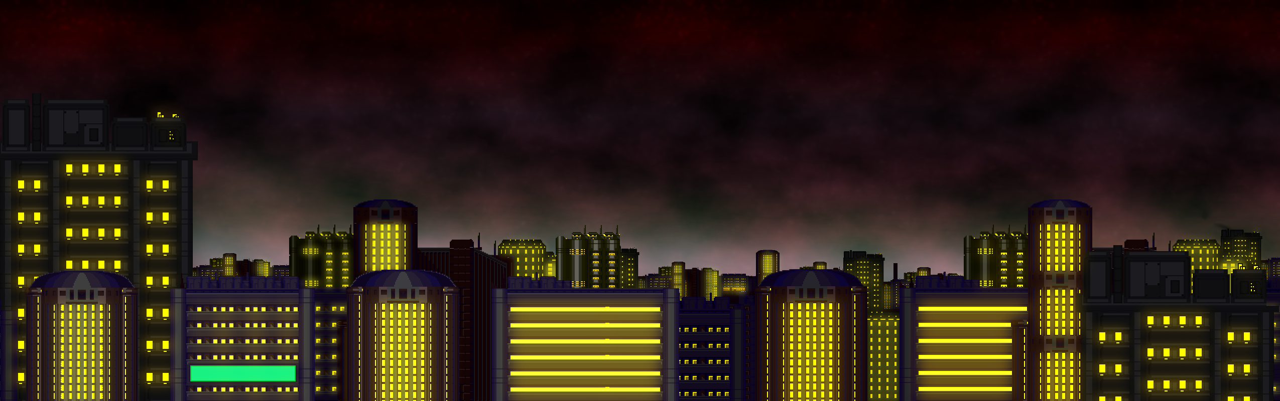 Middle Ground City - Rooftop Night