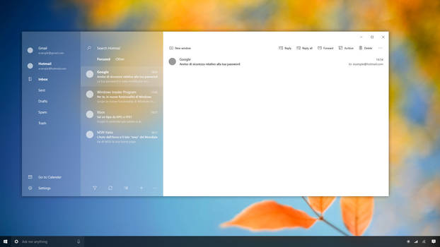 Mail App - Windows 10 Project Neon Concept
