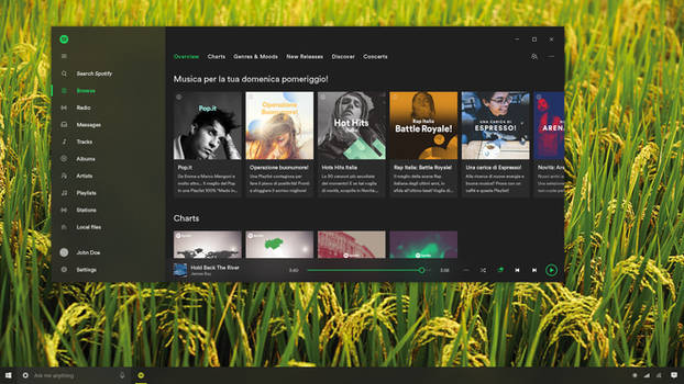 Spotify - Win10 Project Neon Concept