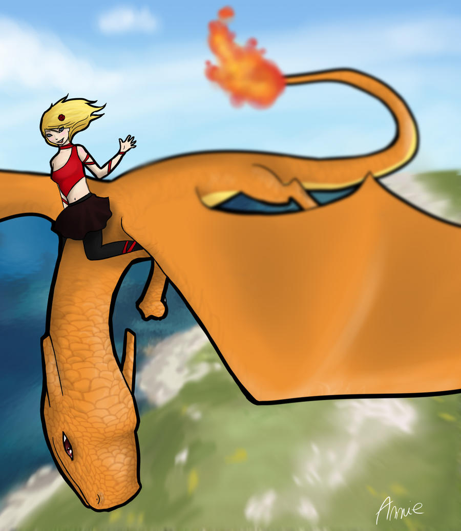 Charizard Ride Base Deviantart Charizard rider Zoe by FireAnne on DeviantArt