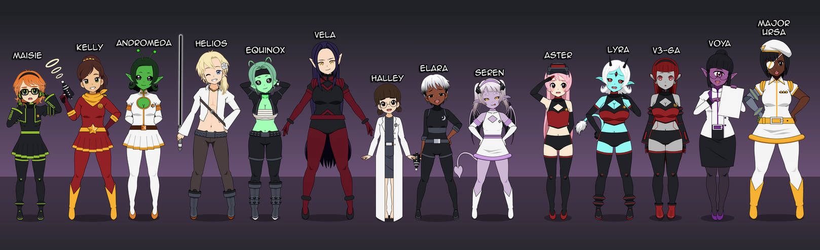 Kidets Space Cadets Main Cast by thehypnofish on DeviantArt