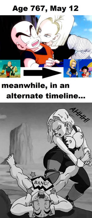 Krillin and Android 18 meme (original art by DBoy)