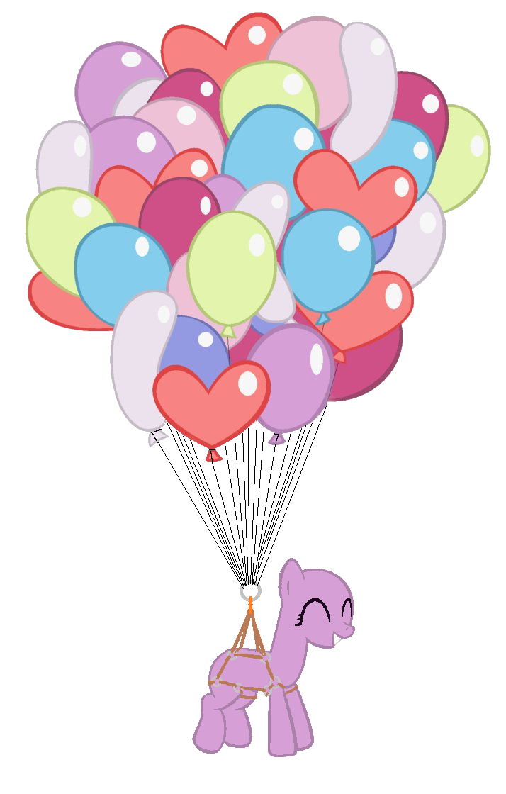 My little pony with top balloons