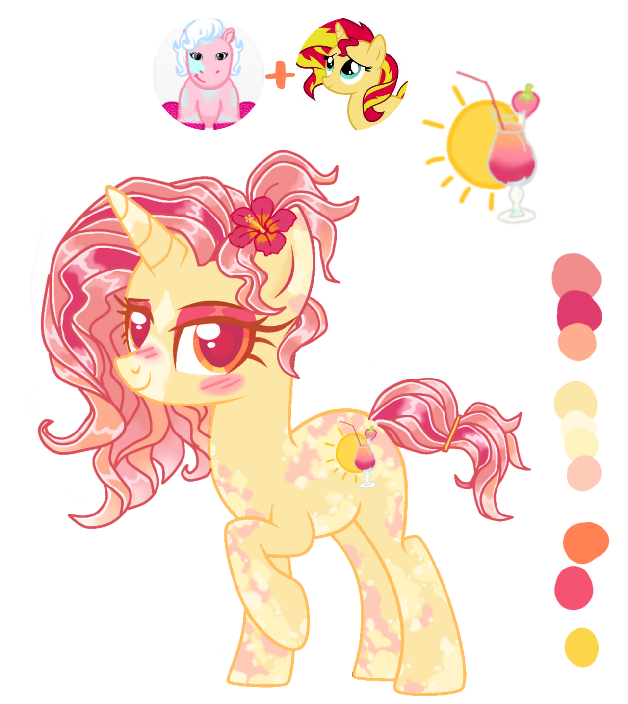 MLP Webkinz Fusion Result Sunset and Pink Pony by vernorexxia on