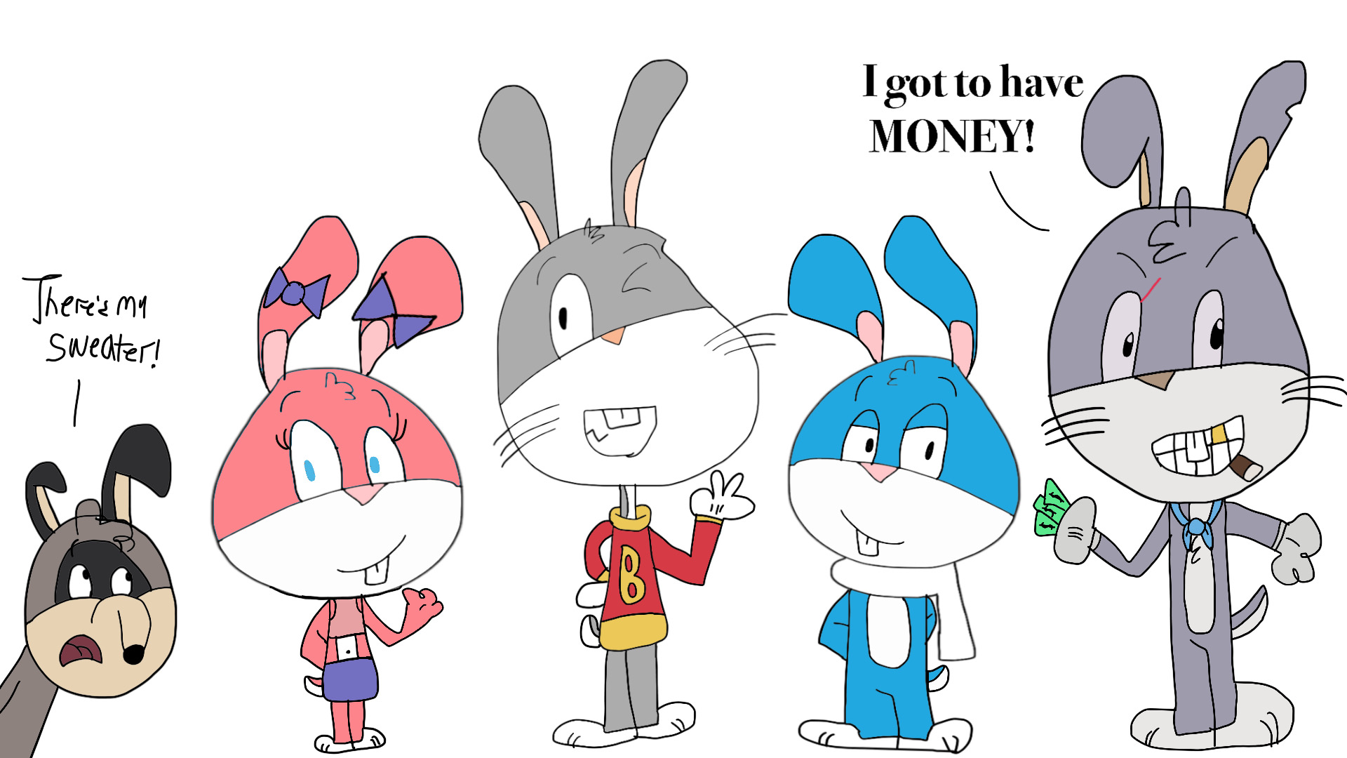 The Bunnies as The Raccoons (And Aardvark) Updated by RJToons on DeviantArt