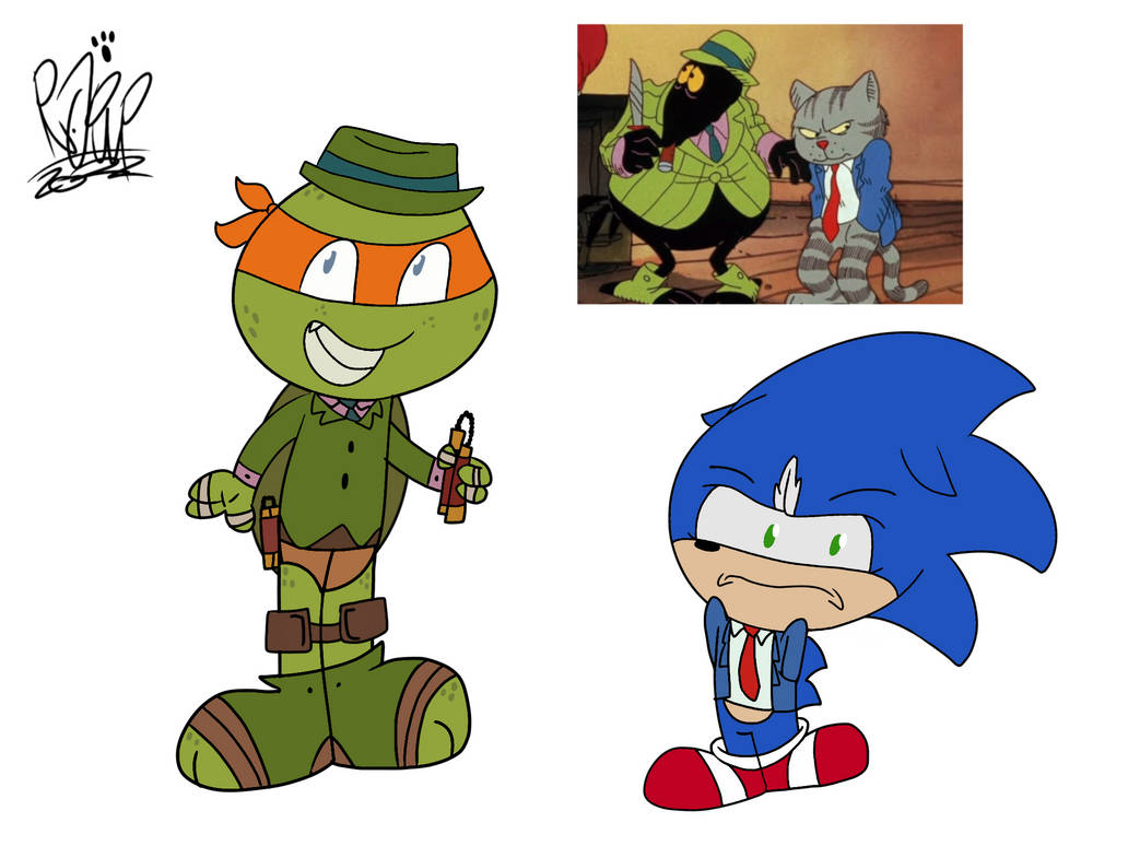 Sonic and Mikey as Fritz and Duke by RJToons on DeviantArt
