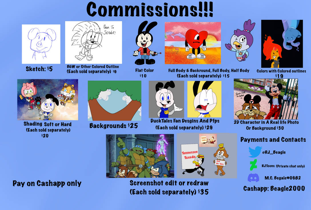 Commission Time!! by RJToons on DeviantArt