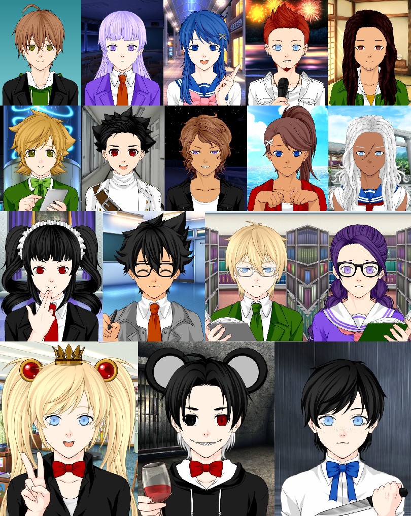 Dangan Ronpa 1 characters by Fullmoonrose7 on DeviantArt Dangan Ronpa 1 characters by Fullmoonrose7 on DeviantArt