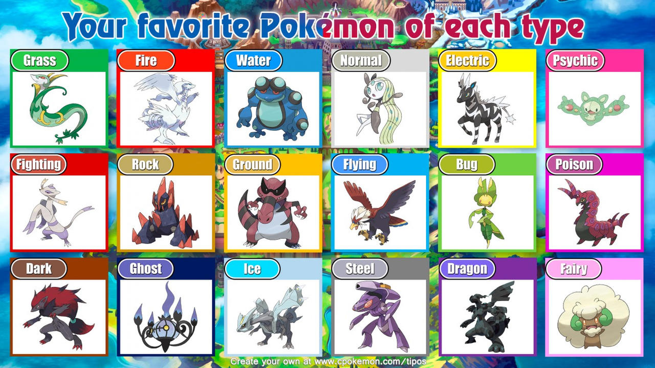 Favorite Unova Pokemon Of Each Type By Fullmoonrose7 On Deviantart Favorite Unova Pokemon Of Each Type By Fullmoonrose7 On Deviantart