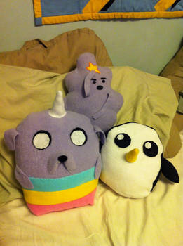 Adventure Time Plushies In My Bed