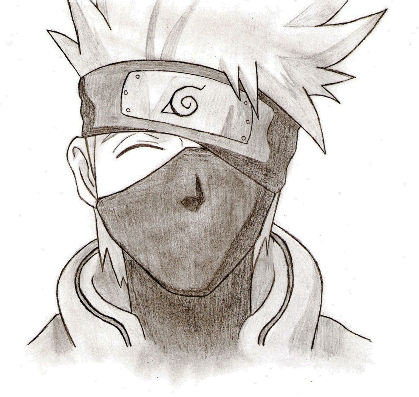 How to Draw Kakashi Hatake, Face, Naruto