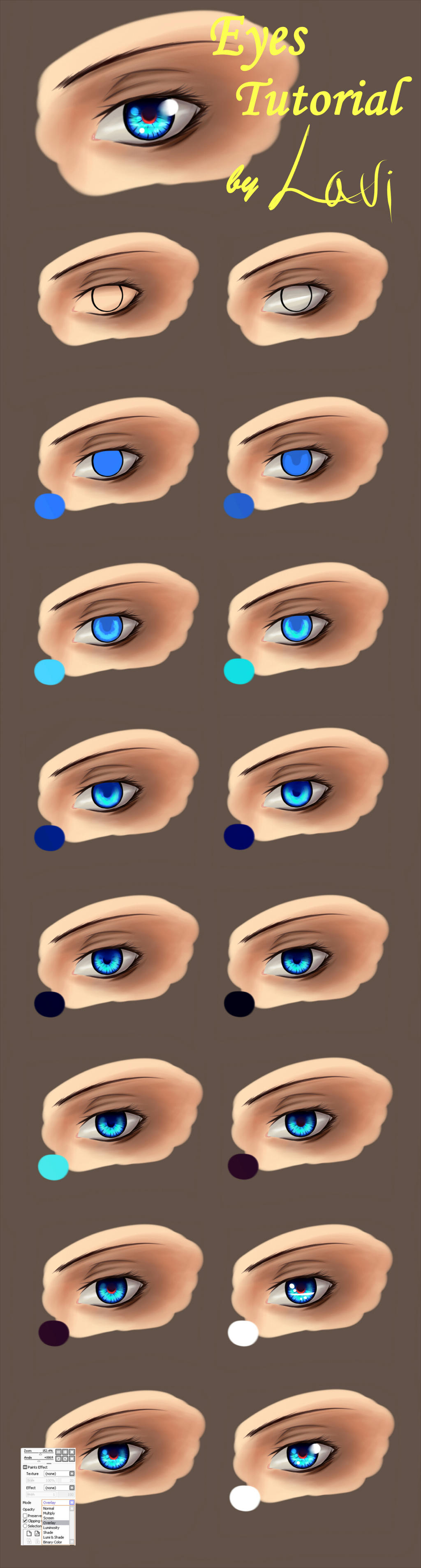 Coloring Eyes Tutorial