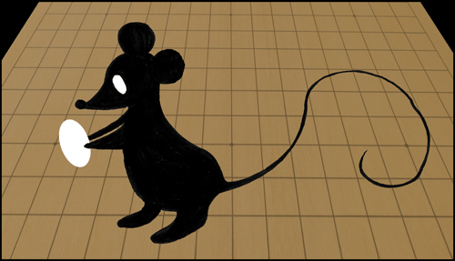 Mouse with go stone