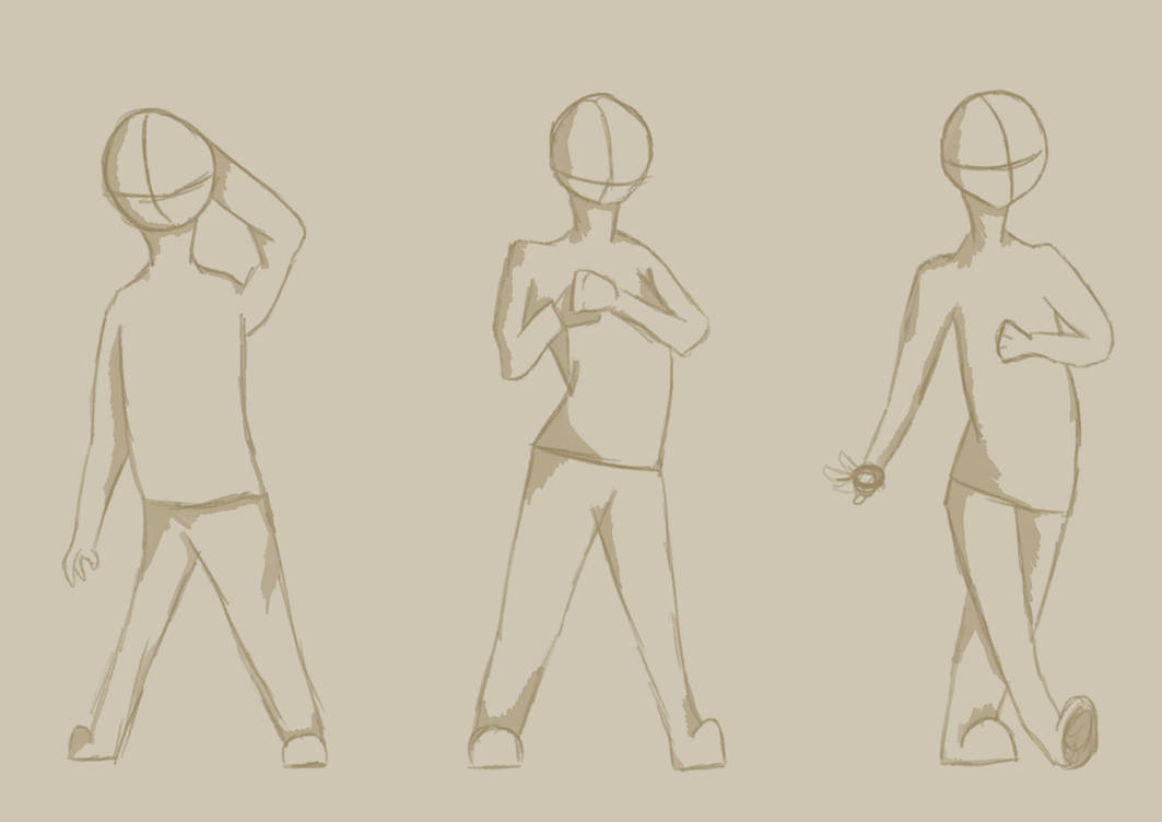 Random Poses Human Poses I Just Randomly Decided to Draw Pt. 1 by TotallyDecent on ...