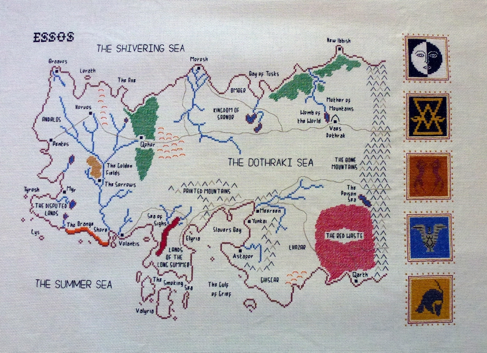 Game of Thrones Map of Essos with 'sigils' by RandomlyGenYVR on DeviantArt