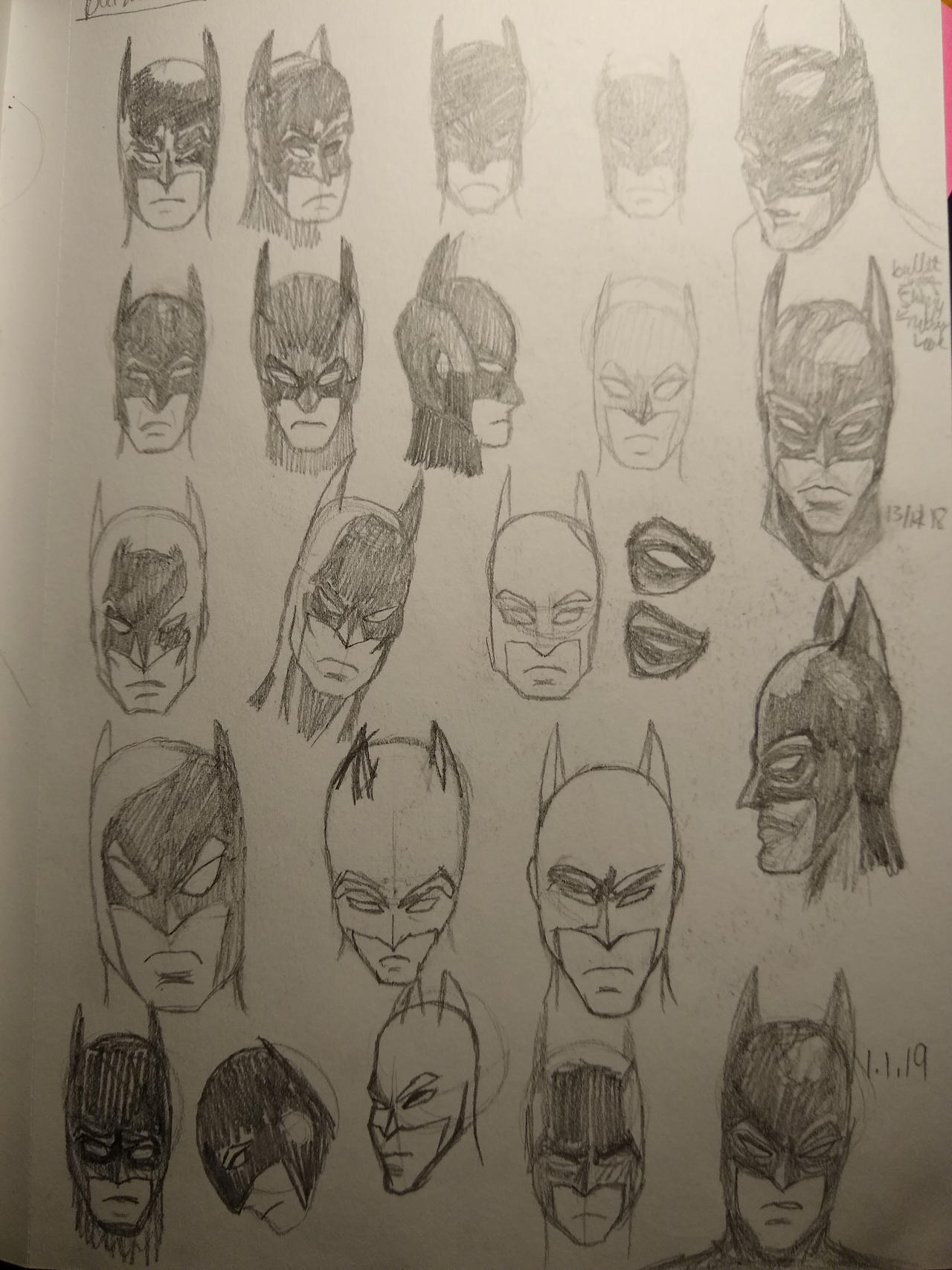 Batman Portrait Simple Batman portraits by SPDraws21 on DeviantArt