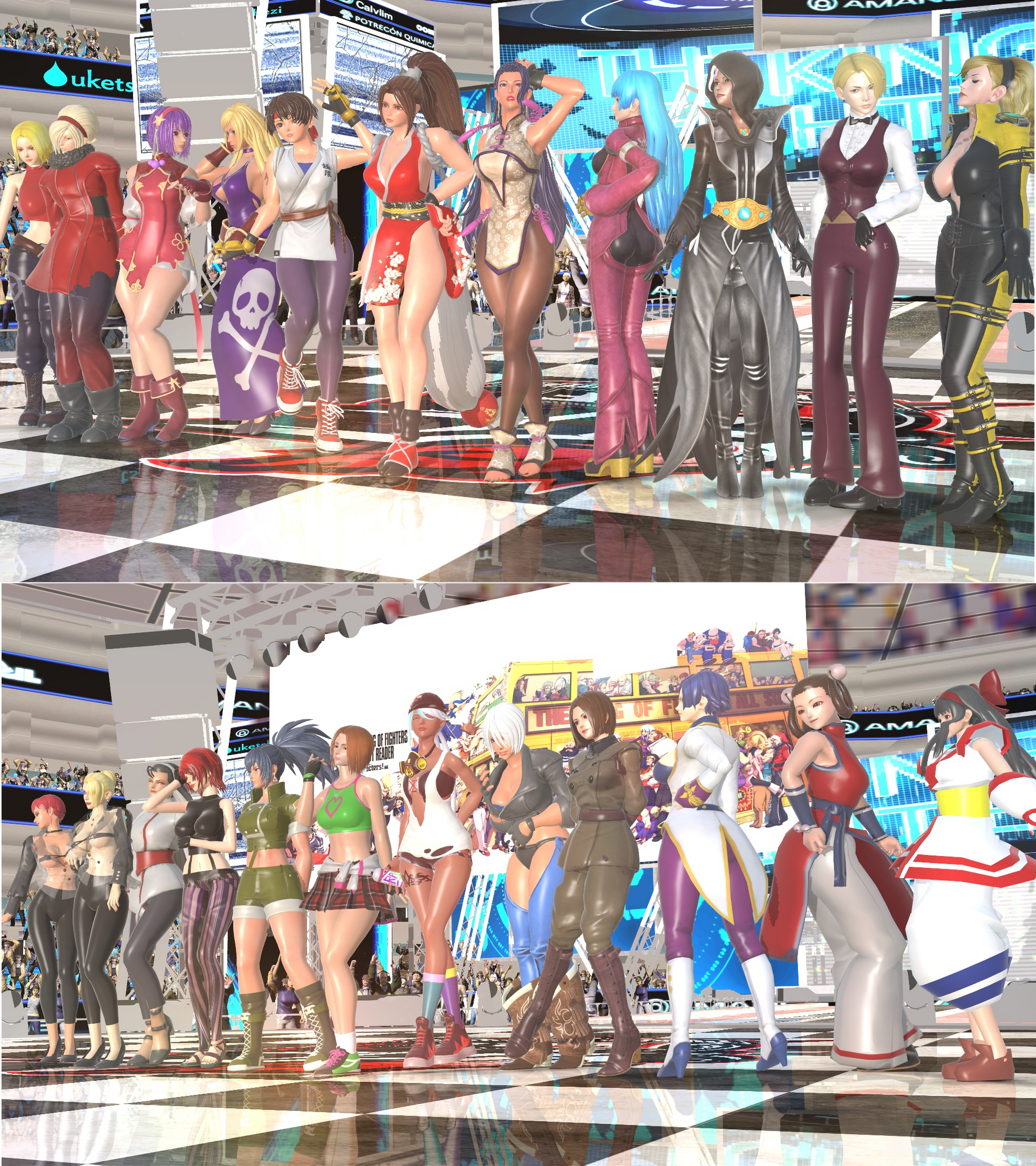 Mmd Group MMD kof girls classic outfit group photos by caribeandragon on DeviantArt