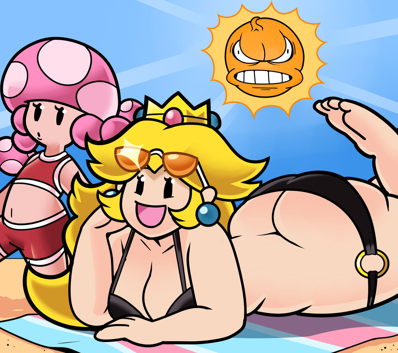 Princess peach ass bikini