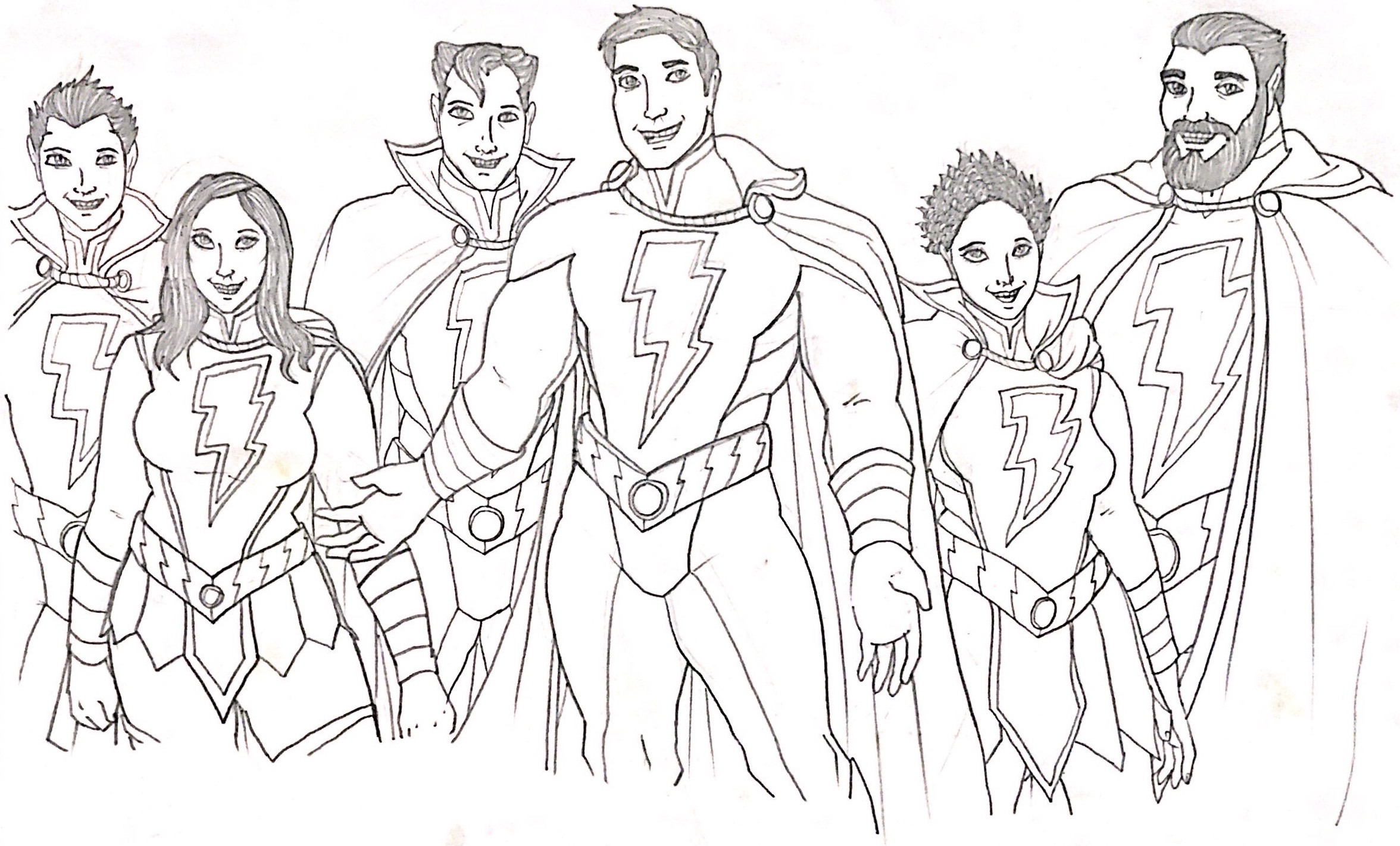 shazam coloring pages