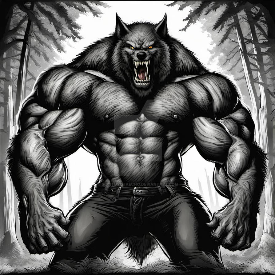 Full blown xxxl hyperinflated muscle werewolf by 2001Toyotaecho on ...