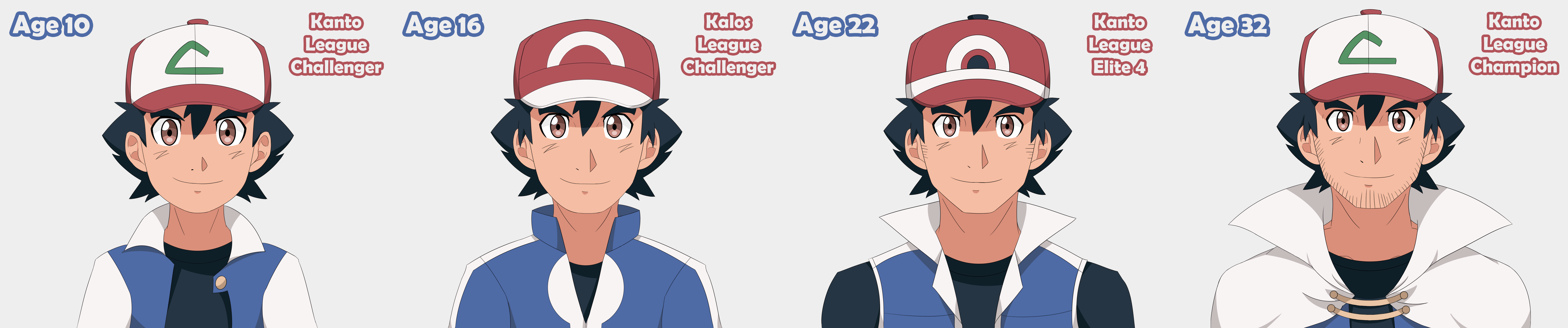 Ash Ketchum Age Progression by pkmndowntheline on DeviantArt