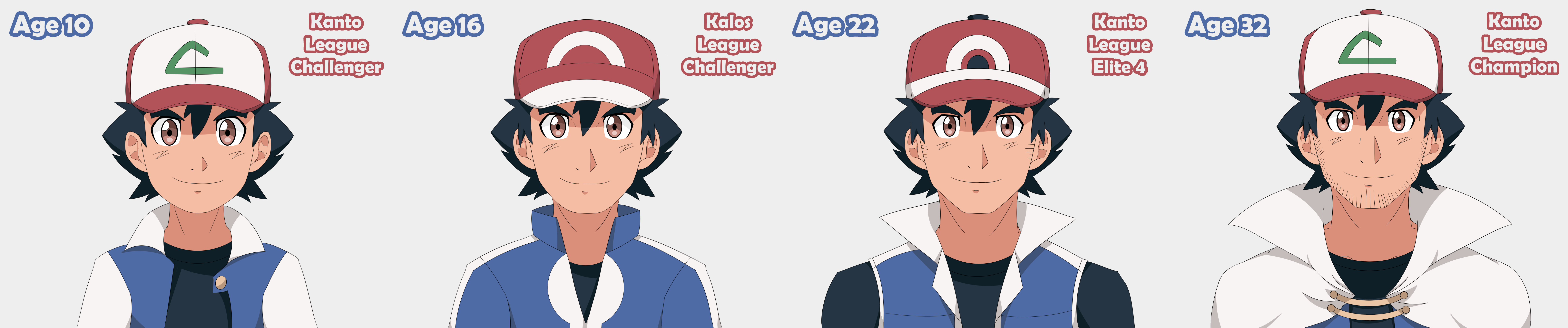 Ash Ketchum - Age Progression By Pkmndowntheline On Deviantart