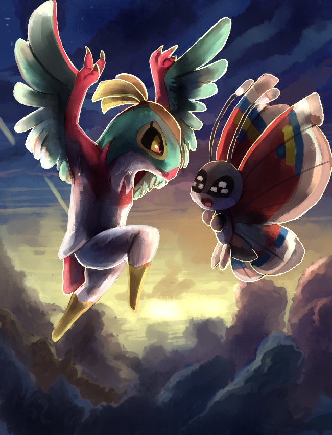 Hawlucha and Vivillion