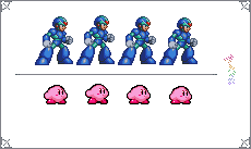 Mega Man X4-X6 styled idle for Kirby