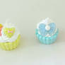 Pink Yellow Blue Cupcake Rings