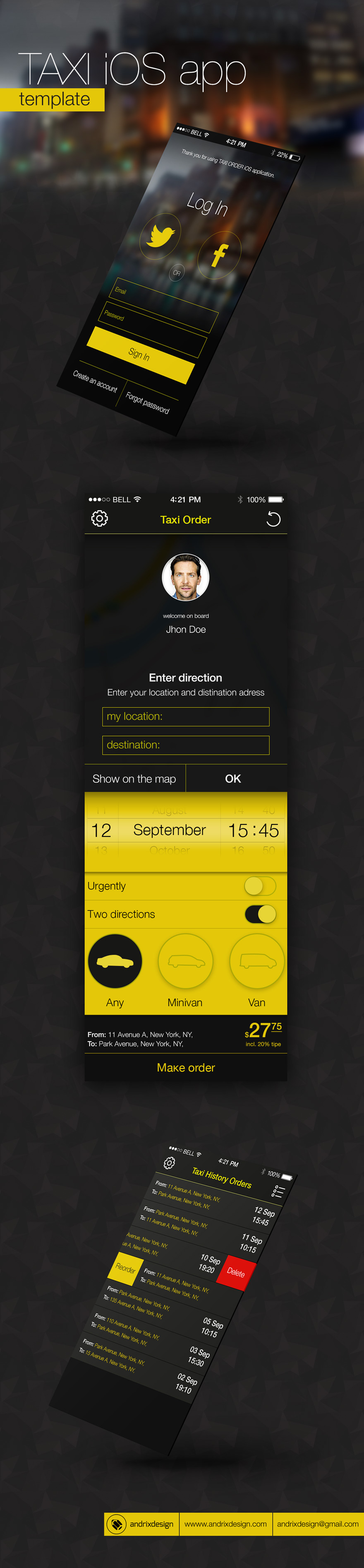 TAXI iOS app template